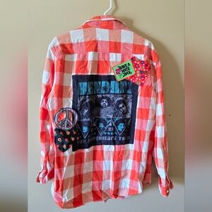 Upcycled Bowie Cord Flannel Shirt Sz XXL